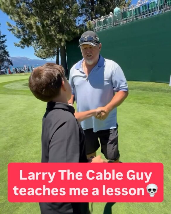 Got taught a valuable lesson by Larry The Cable Guy 😂⛳️ #acchampionship #golf