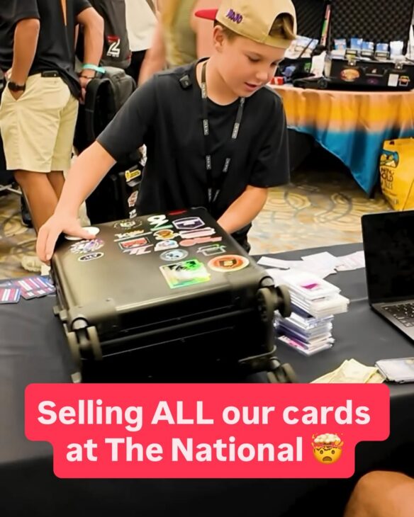 We tried to sell ALL our cards at The National 🤯💰 Full video is live on my YouTube! #sportscards #thenational