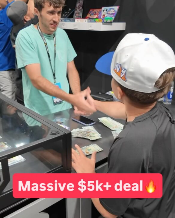 We did a massive $5k+ deal with @cardvaultbytombrady 🤝 #sportscards #deal